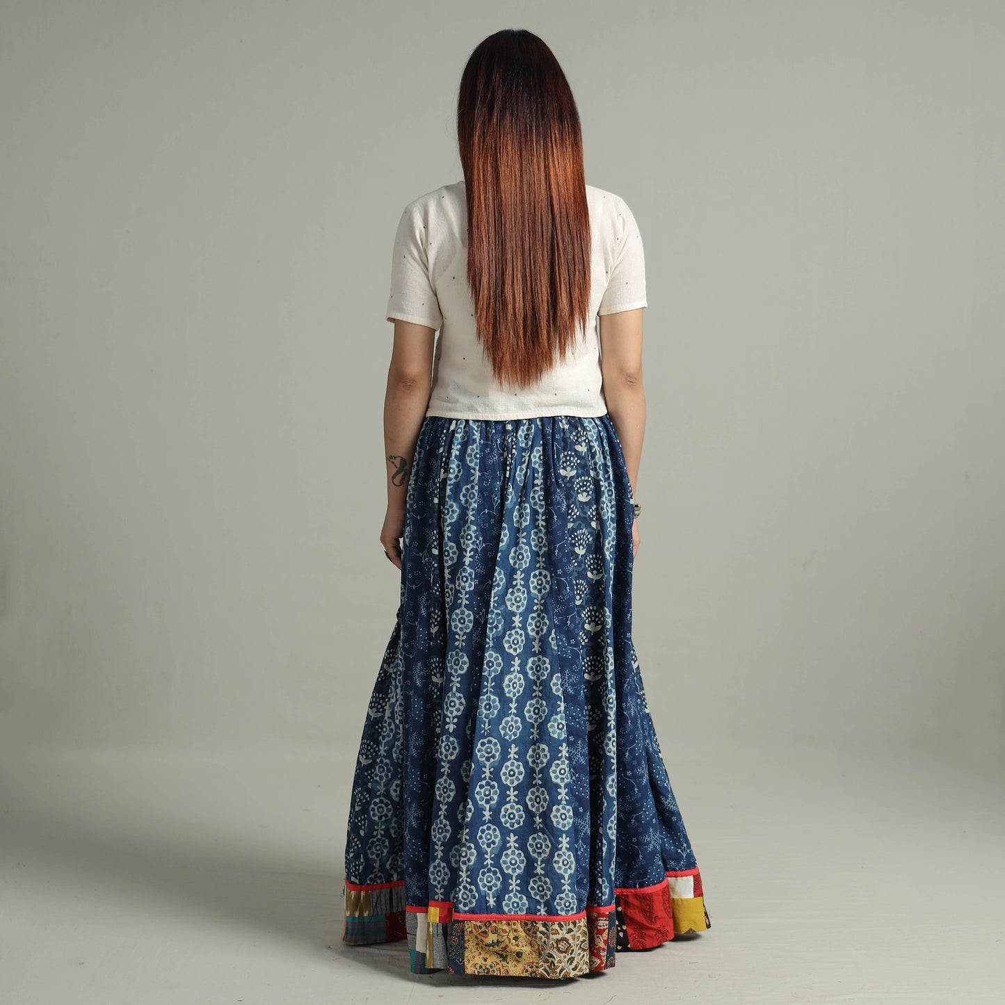 Patchwork Long Skirt