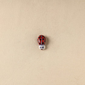 Red - Ladybug Original Blue Pottery Ceramic Fridge Magnet 84