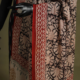 Black - hand mul cotton bagru dupatta 35 - handcrafted