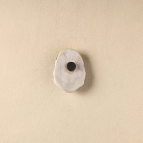 White - Face Original Blue Pottery Ceramic Fridge Magnet 86