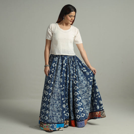 Patchwork Long Skirt