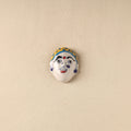 White - Face Original Blue Pottery Ceramic Fridge Magnet 85