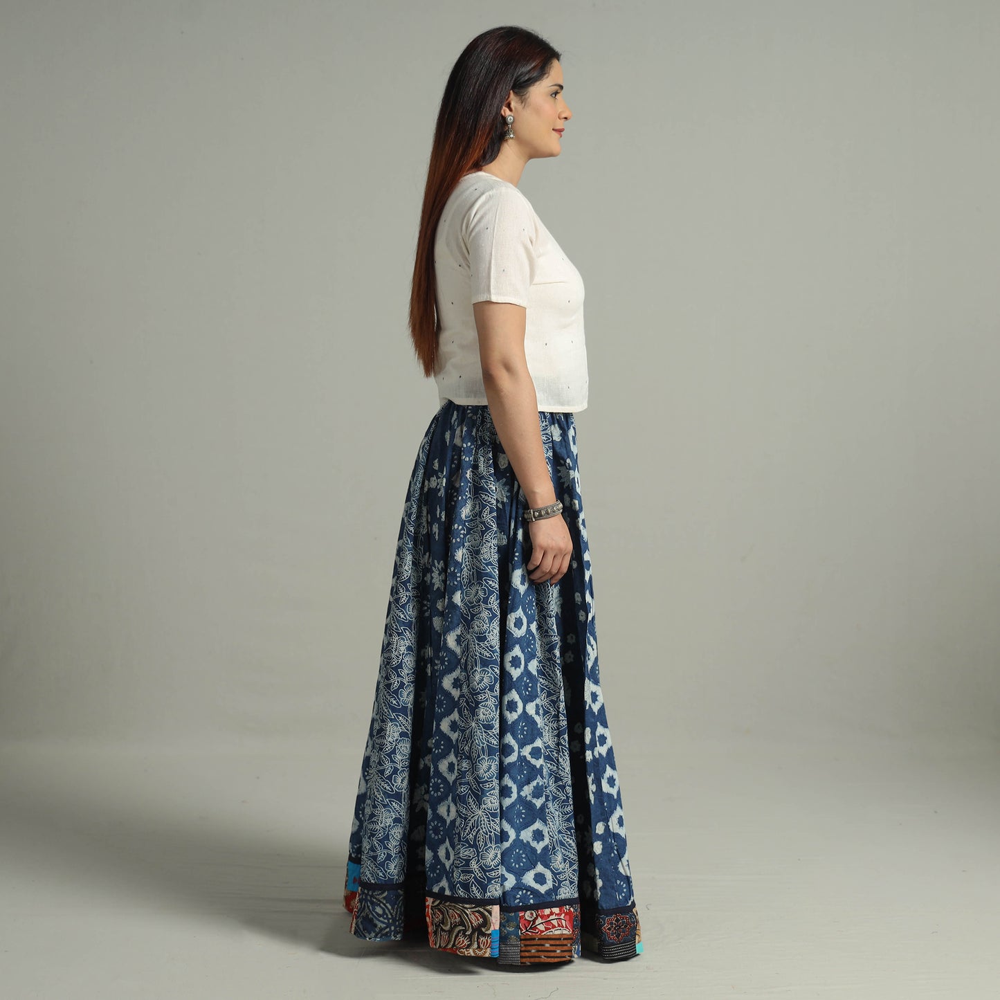 Patchwork Long Skirt