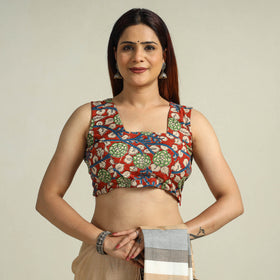 Buy Kalamkari Printed Cotton Stitched Blouse 14 Online at iTokri.com