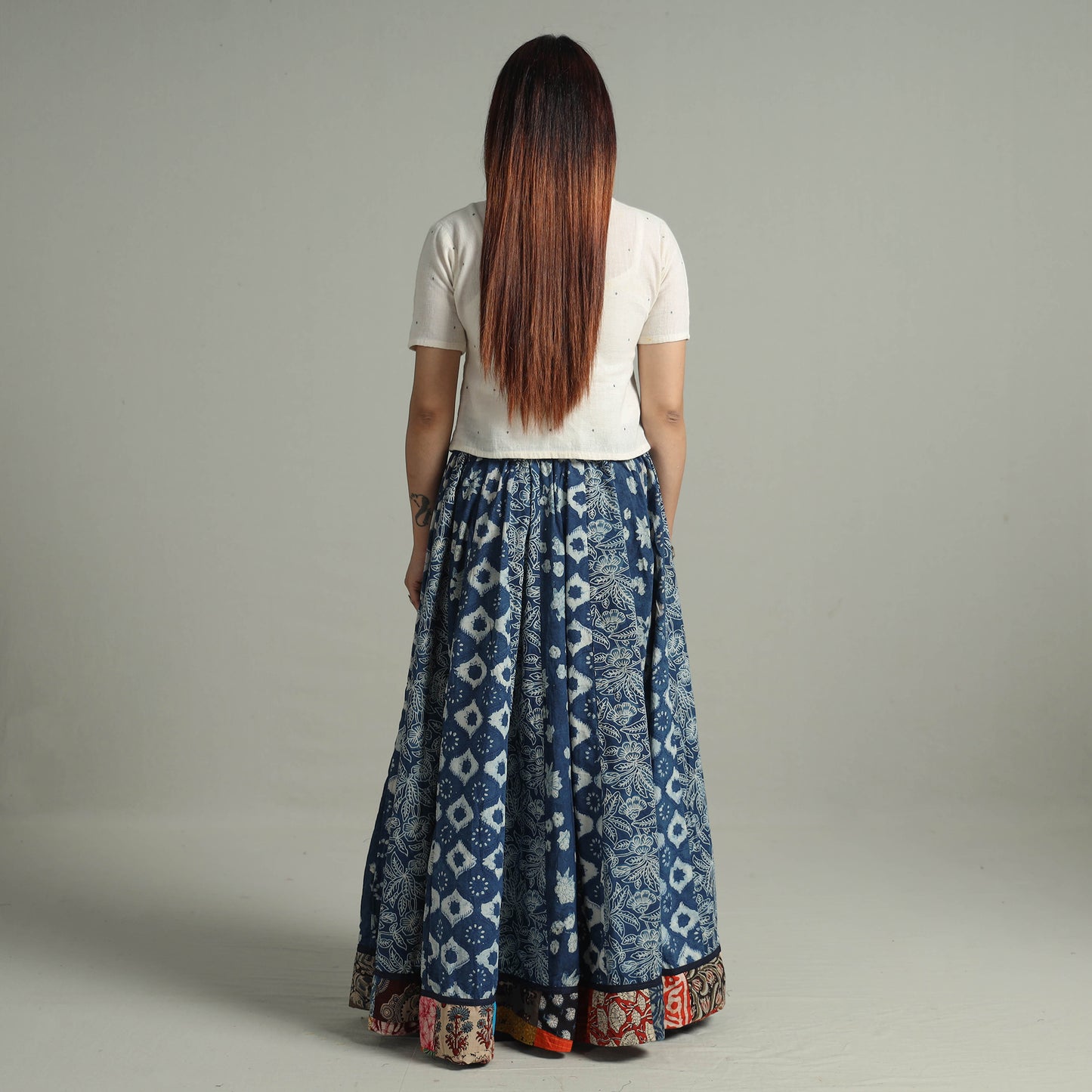 Patchwork Long Skirt