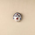 White - Face Original Blue Pottery Ceramic Fridge Magnet 87