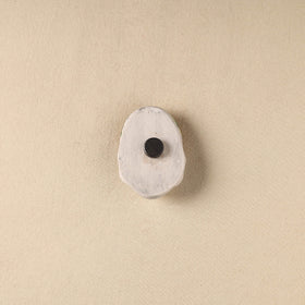 White - Face Original Blue Pottery Ceramic Fridge Magnet 89