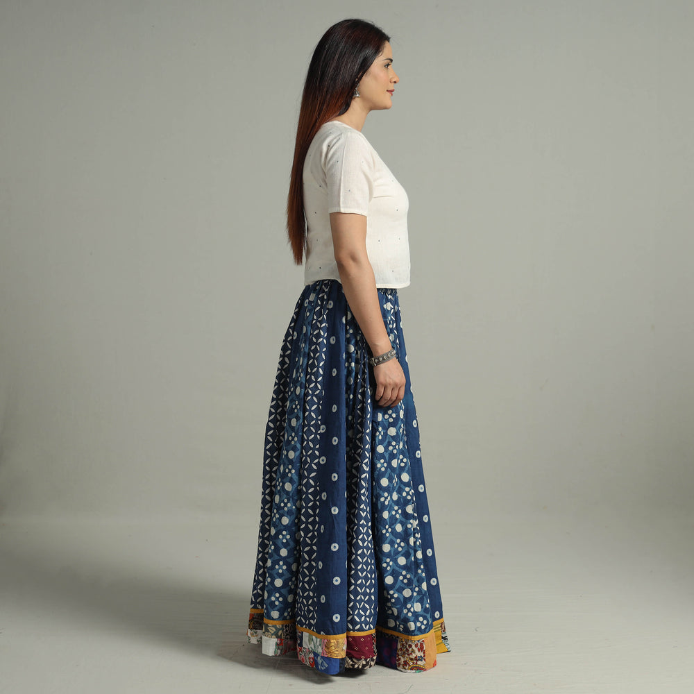 Patchwork Long Skirt