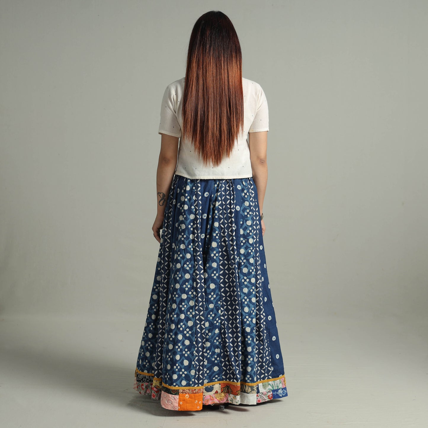 Patchwork Long Skirt