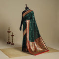 Green - bangalore silk paithani saree 02 - handcrafted