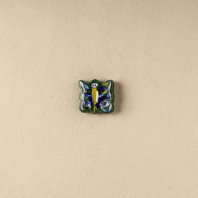 Green - Butterfly Original Blue Pottery Ceramic Fridge Magnet 93