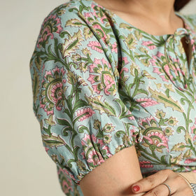 Buy Sanganeri Block Printed Cotton Stitched Blouse 02 Online at iTokri.com