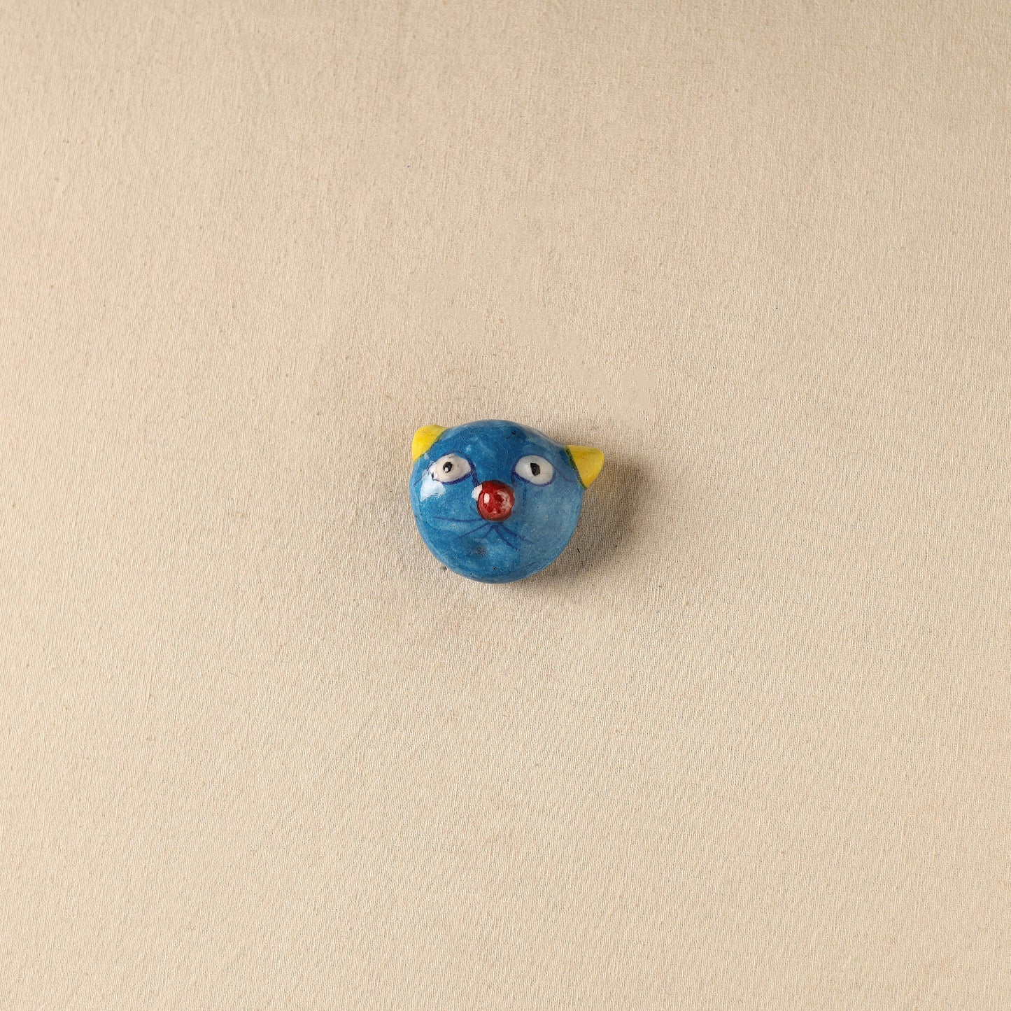 Blue - Cat Original Blue Pottery Ceramic Fridge Magnet 97