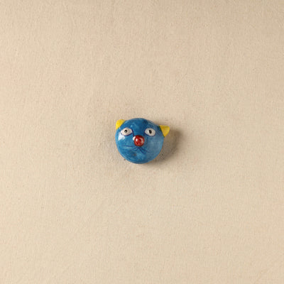 Blue - Cat Original Blue Pottery Ceramic Fridge Magnet 97