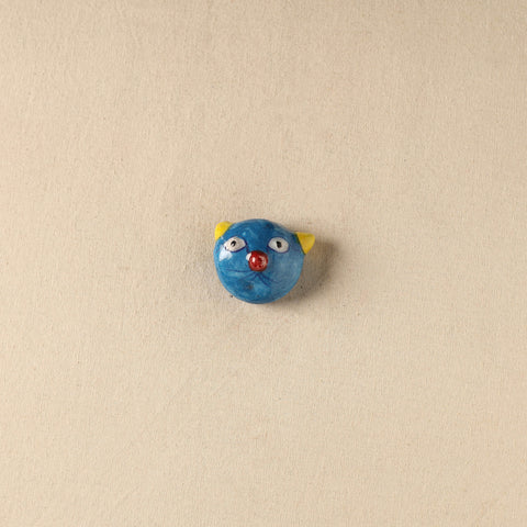 Blue - Cat Original Blue Pottery Ceramic Fridge Magnet 97