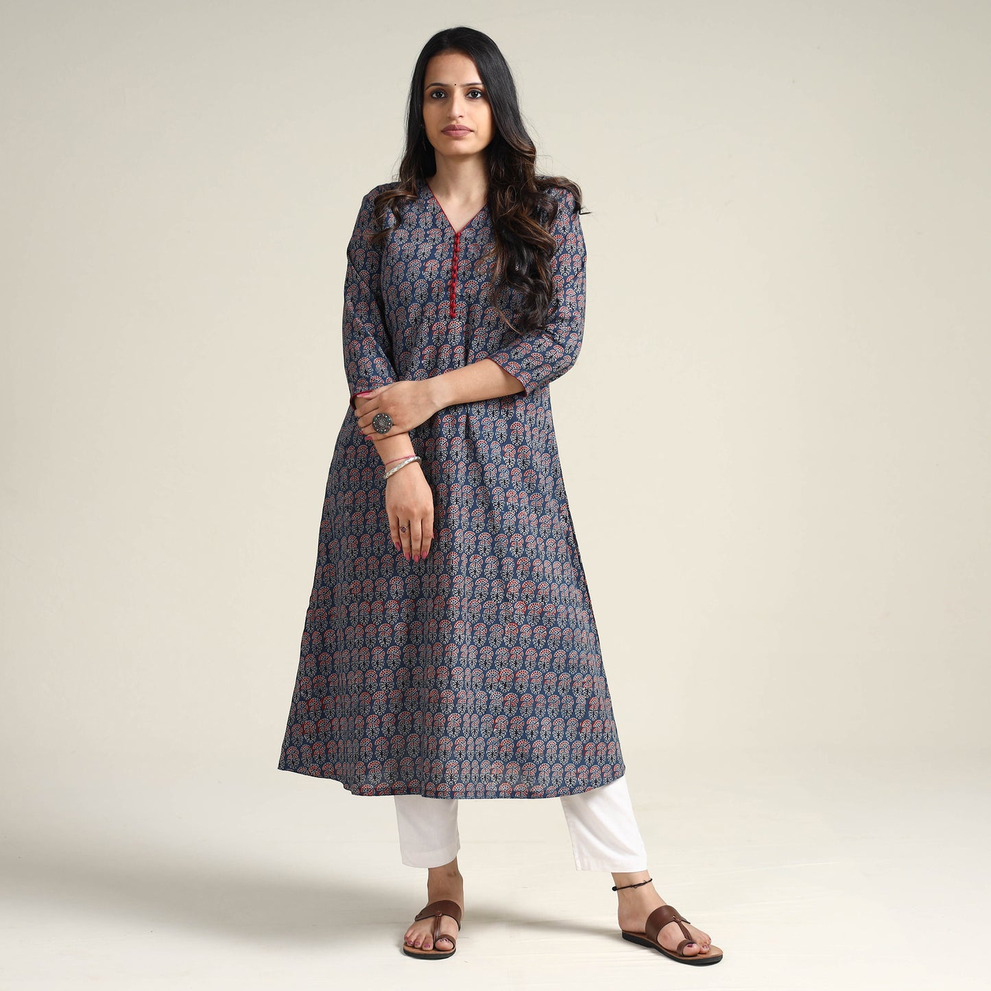 Ajrakh Block Printed Kurta