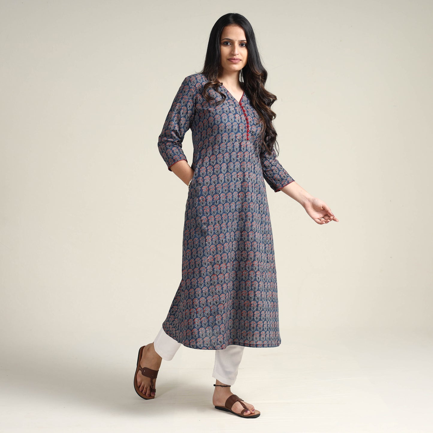 Ajrakh Block Printed Kurta