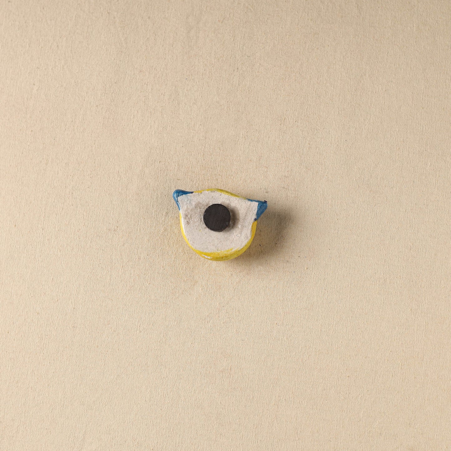 Yellow - Cat Original Blue Pottery Ceramic Fridge Magnet 98