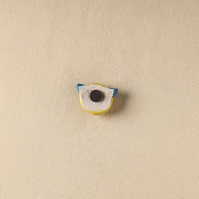 Yellow - Cat Original Blue Pottery Ceramic Fridge Magnet 98