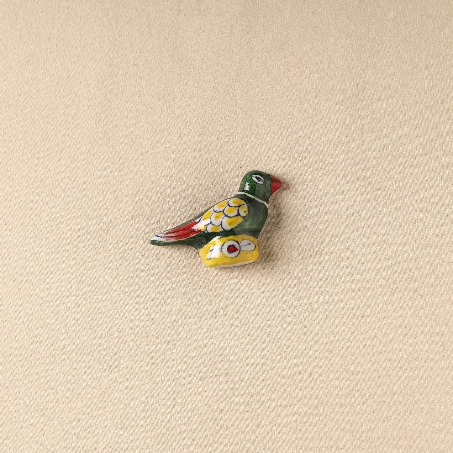 Green - Parrot Original Blue Pottery Ceramic Fridge Magnet 103