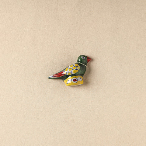 Parrot - Original Blue Pottery Ceramic Fridge Magnet 103