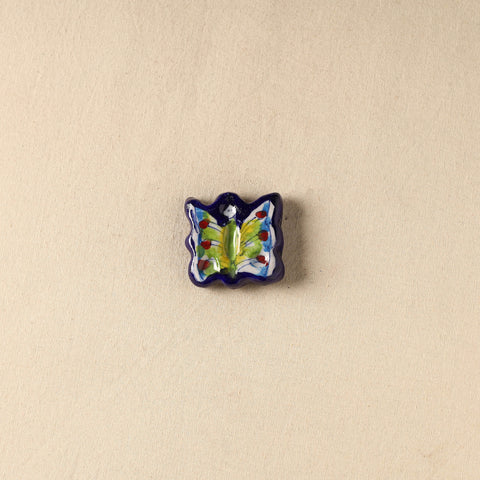 Blue - Butterfly Original Blue Pottery Ceramic Fridge Magnet 92