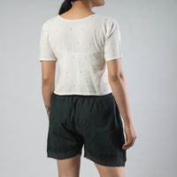 chikankari shorts