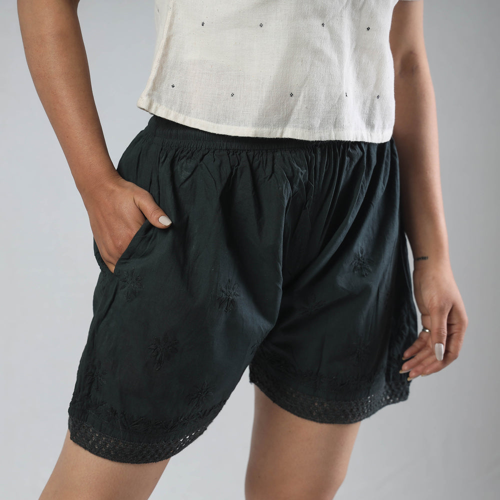 chikankari shorts