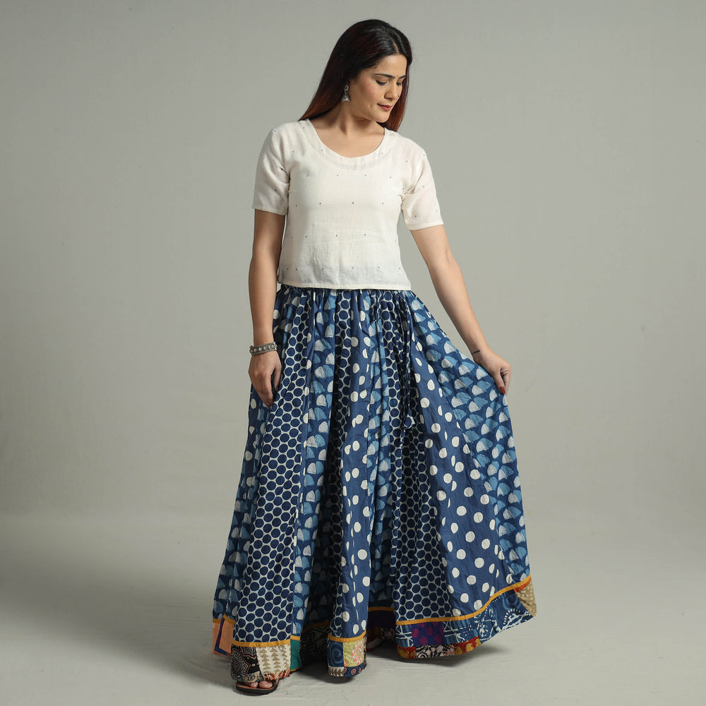 Patchwork Long Skirt