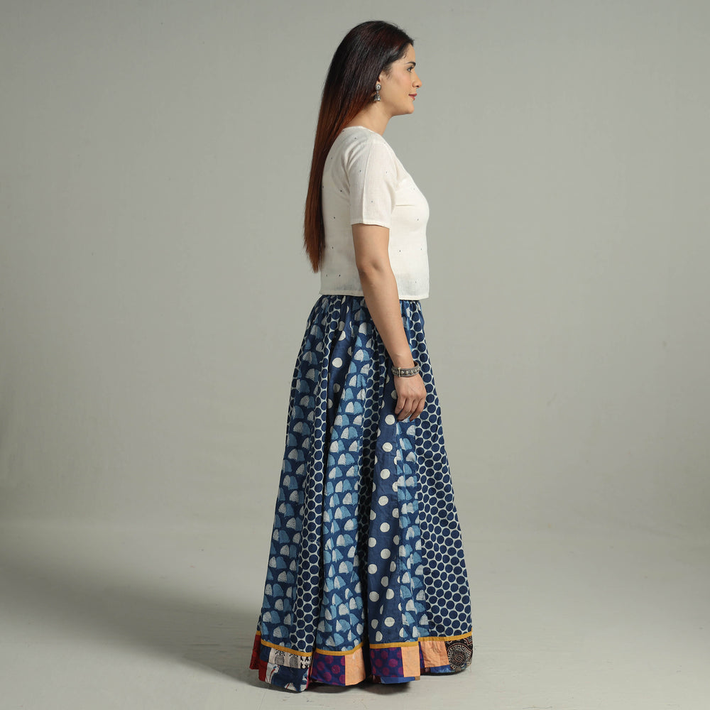 Patchwork Long Skirt