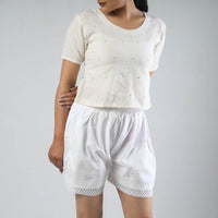 chikankari shorts