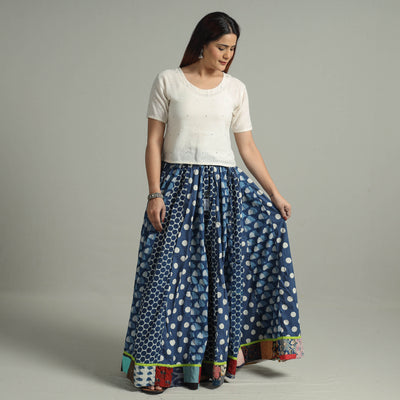 Patchwork Long Skirt