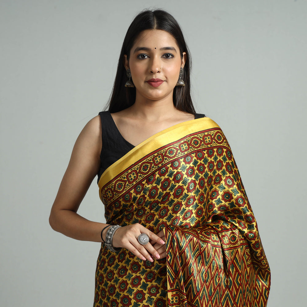 ajrakh saree