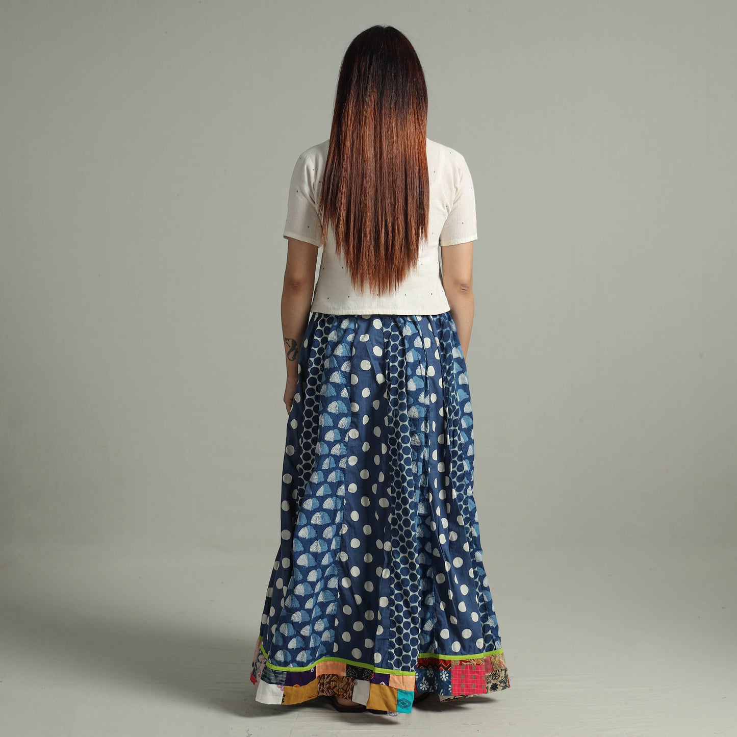 Patchwork Long Skirt