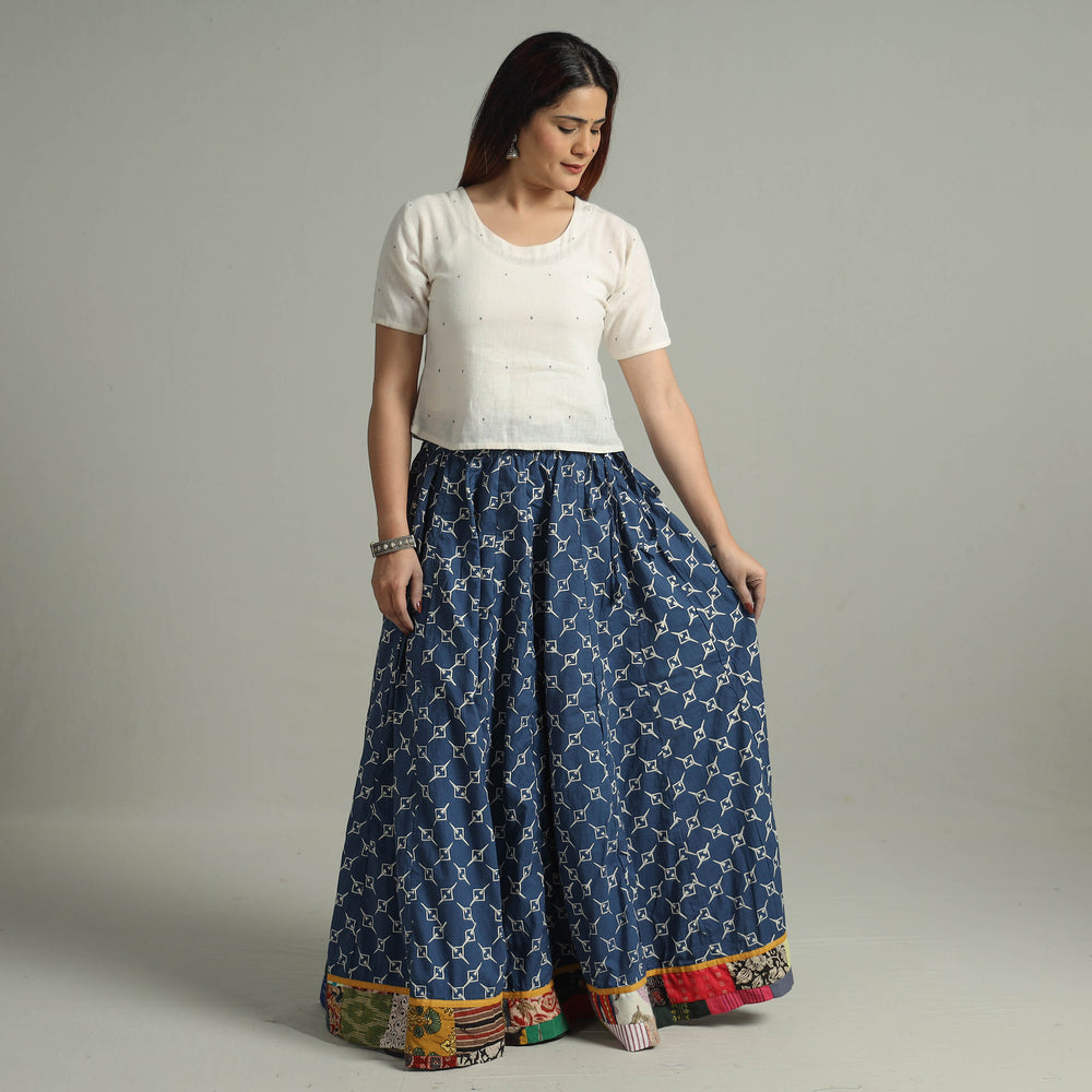 Patchwork Long Skirt