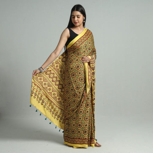 ajrakh saree