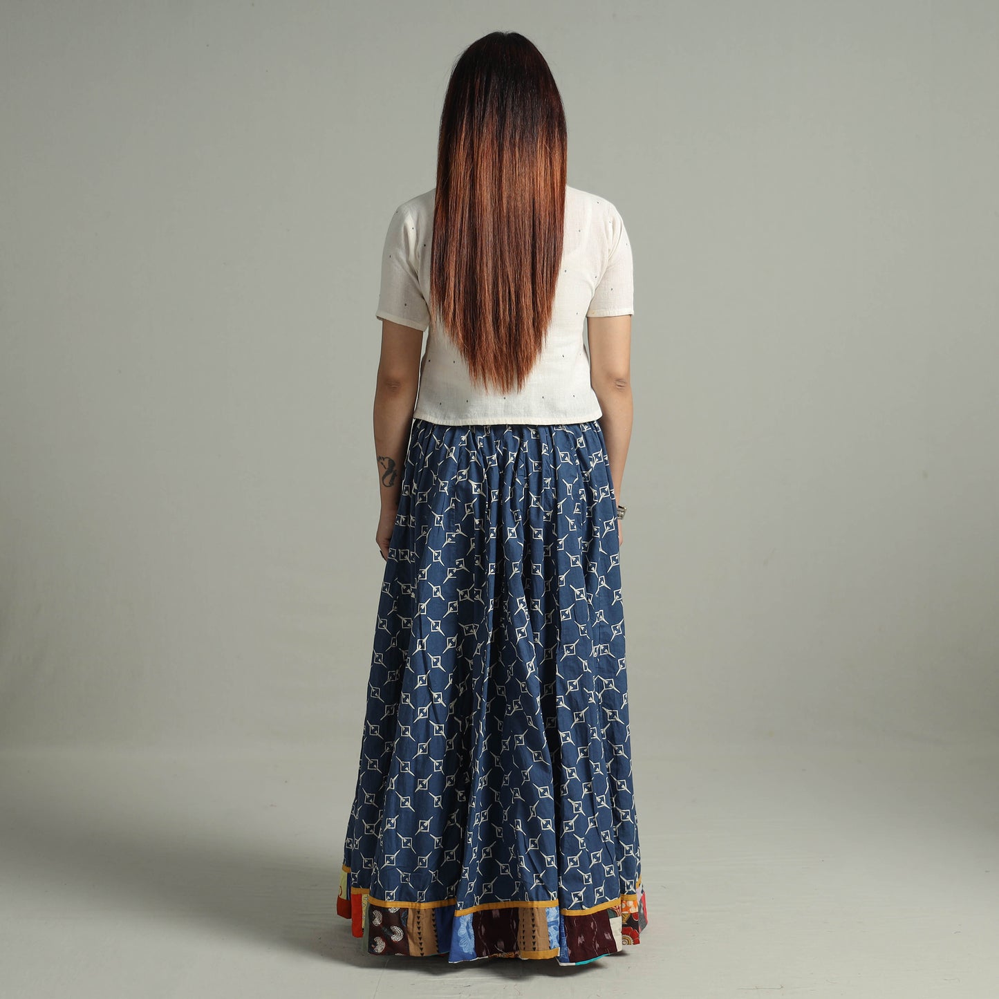 Patchwork Long Skirt