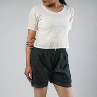 chikankari shorts