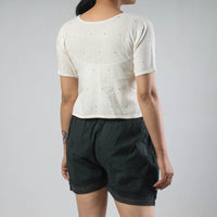 chikankari shorts