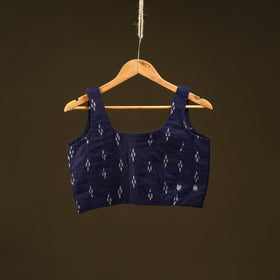 Blue - handloom cotton stitched sambalpuri ikat blouse 10
