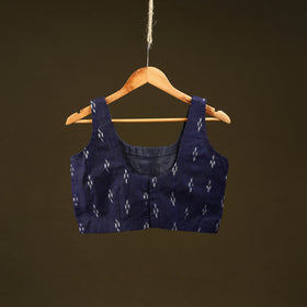 Blue - handloom cotton stitched sambalpuri ikat blouse 10