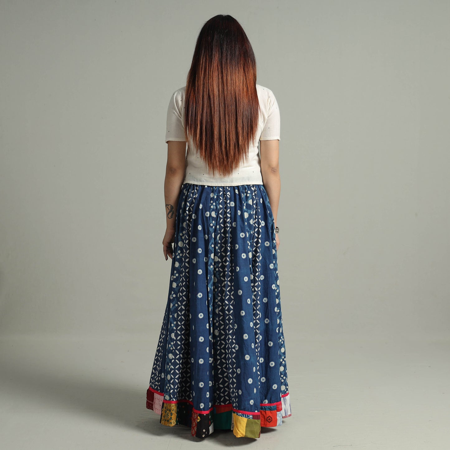 Patchwork Long Skirt