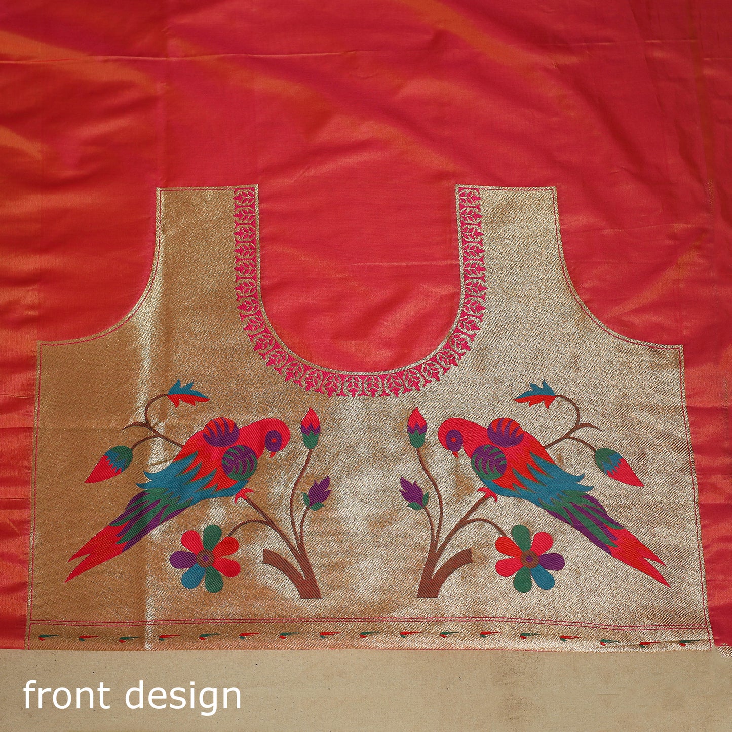 Yellow - bangalore silk paithani saree 06 - handcrafted