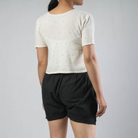 chikankari shorts