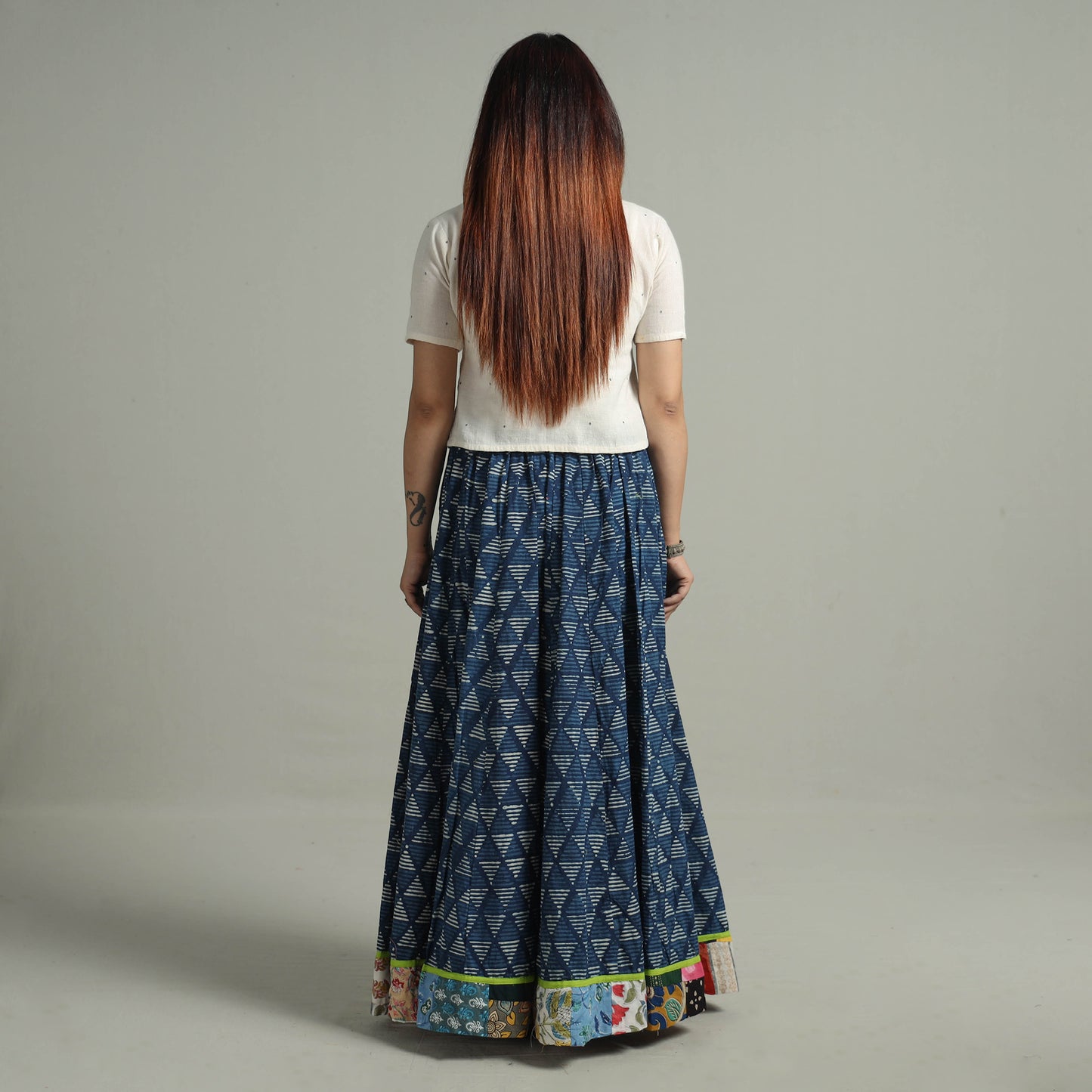 Patchwork Long Skirt