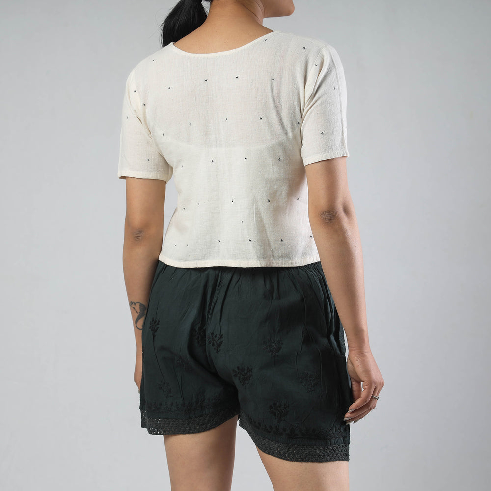 chikankari shorts