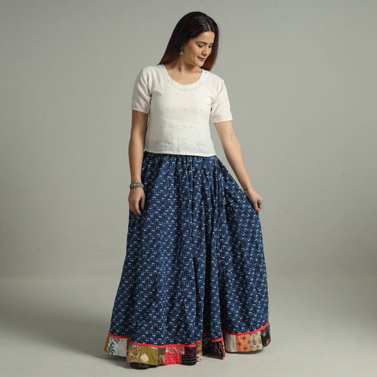 Patchwork Long Skirt