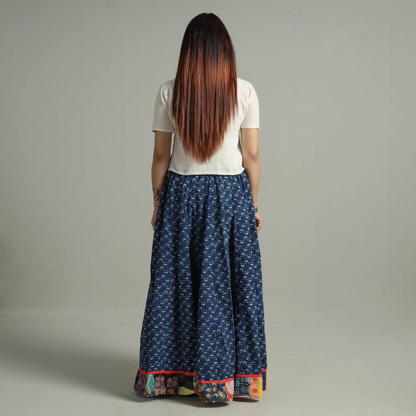 Patchwork Long Skirt