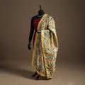 Yellow - chanderi silk hand embroidery phulkari dupatta 05
