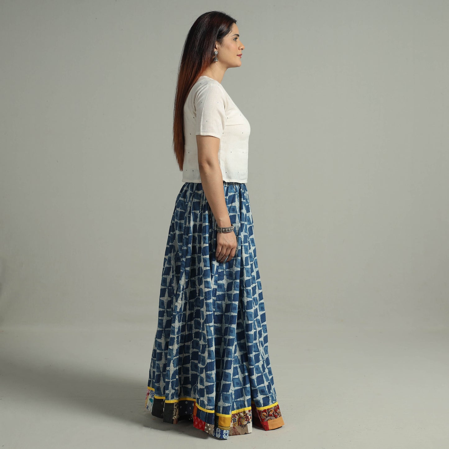 Patchwork Long Skirt